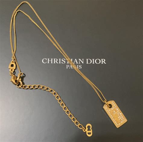 dior puppy collar|Dior dog tag necklace.